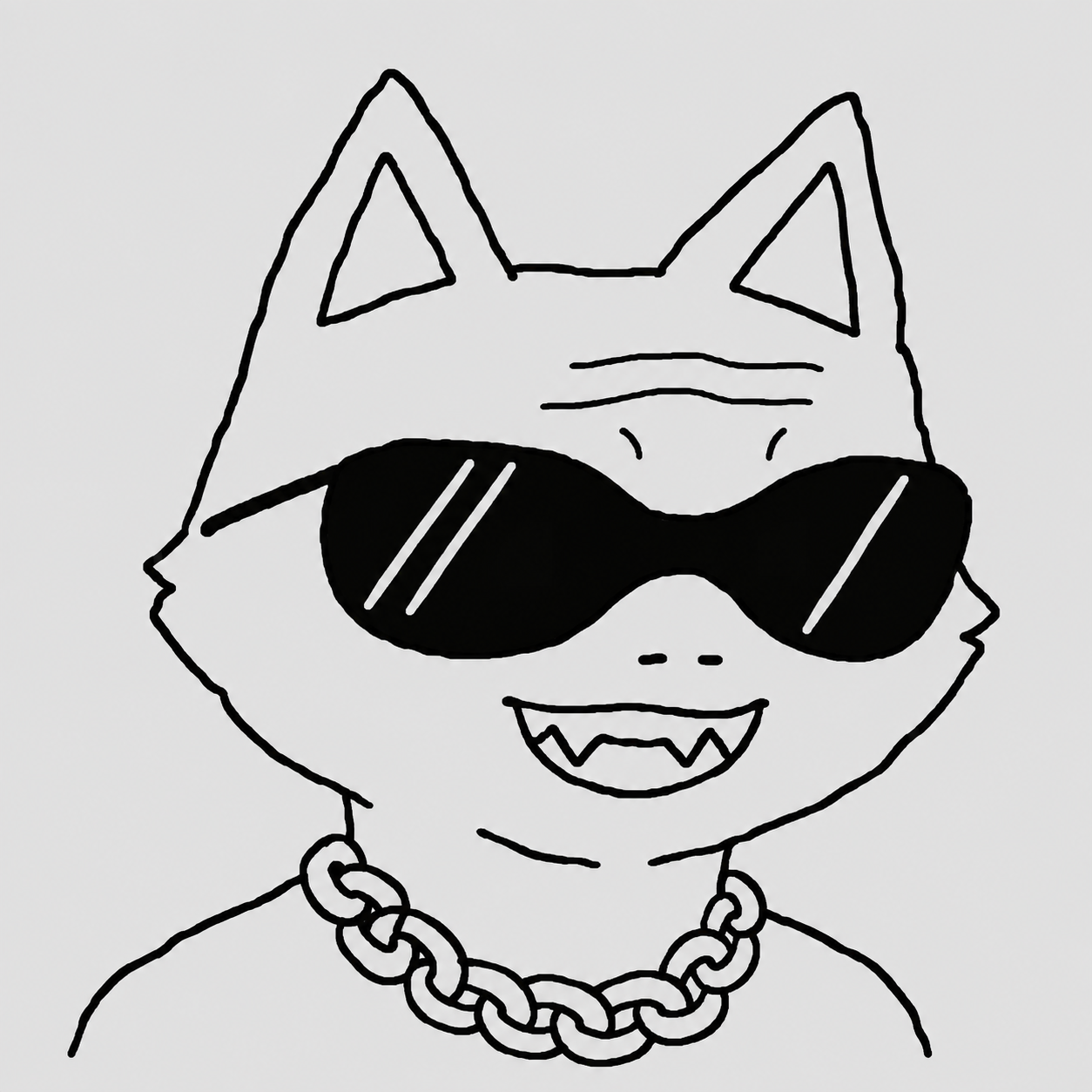 Original Hyper Cat Wojak drawing